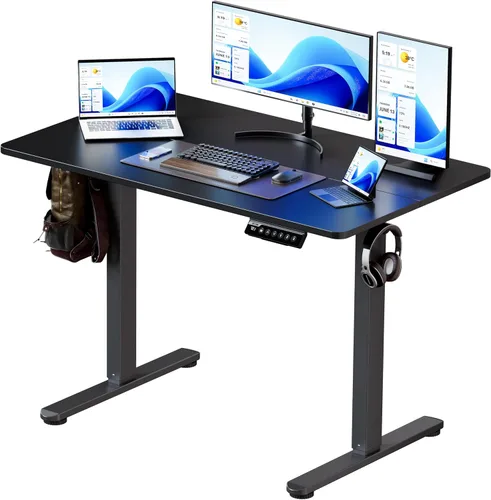 BIZUM - Escritorio de pie eléctrico de 40x24 pulgadas con ajuste de altura y configuraciones de memoria, escritorio ergonómico para sentarse o estar
