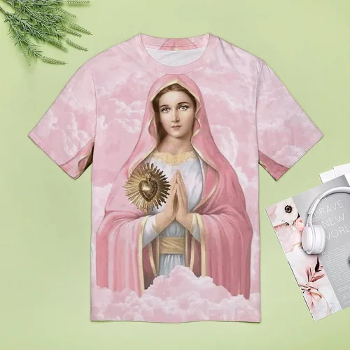 Miniatura 5 de Nuestra Señora de Guadalupe Virgen María Mujeres Mexicanas Camiseta con estampado completo