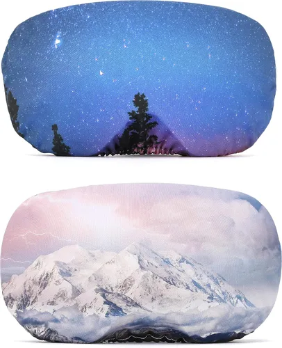 Sunsetbaby Funda protectora para gafas de esquí – Mantén tus lentes limpias y sin arañazos – Regalos para los amantes del esquí Paquete 2