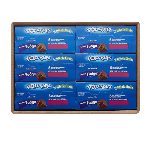 Miniatura 6 de Kellogg's Pop-Tarts - Pasteles tostadores de desayuno hechos con grano entero, caramelo esmerilado, 21.1 onzas (72 unidades)