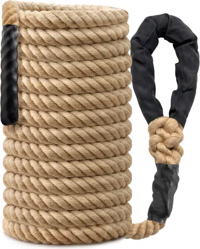 Miniatura 12 de Climbing Rope Gym Workout - 10FT 15FT 20FT 25FT 30FT 35FT Heavy Duty Jute Thick Ropes for Adults Strength Training Outdoor Tree Swing Indoor Home