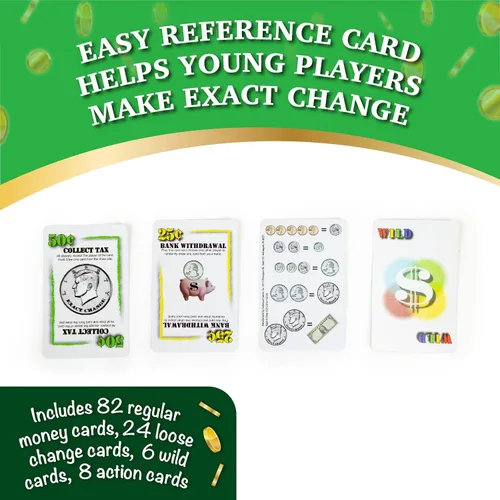 Miniatura 6 de Juego de cartas de cambio exacto - Juego educativo de conteo de dinero para niños