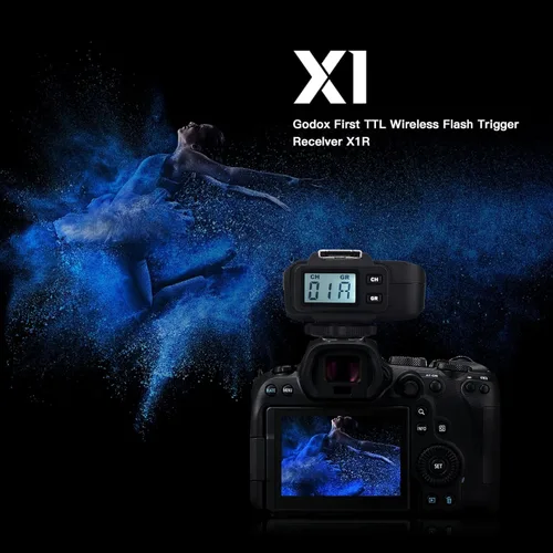 Miniatura 2 de Godox X1R-C TTL Receptor de disparo de flash inalámbrico compatible con cámaras Canon, receptor flash inalámbrico 2.4G, sincronización de alta