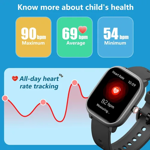 Miniatura 7 de Reloj para Niños para Niñas y Niños de 6-15 Años - Reloj Inteligente para Niños de 1.8" Rastreador de Fitness, Sin Necesidad de Teléfono, Podómetro