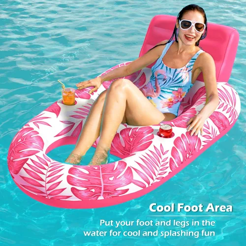 Miniatura 4 de Jasonwell Flotador Inflable para Piscina para Adultos - Flotadores de Piscina Tumbona Flotadores Balsa Silla Flotante Silla de Agua Flotadores