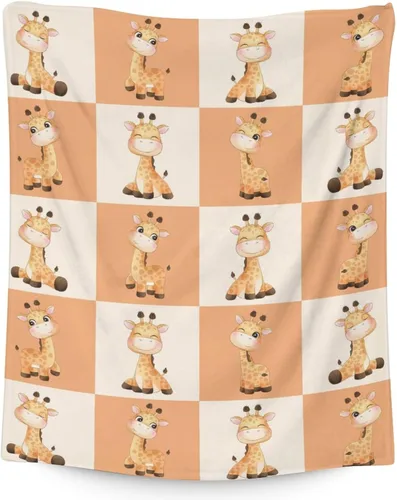 Miniatura 10 de Manta de jirafa para niñas, tamaño regazo de 30 x 40 pulgadas, manta de felpa suave y mullida, regalo de manta negra linda para sala de estar