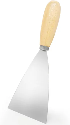 Cuchillo de masilla, raspador de metal de 3.5 pulgadas, cuchillos de mango de madera para paneles de yeso, calcomanías, papel de pared, parches,