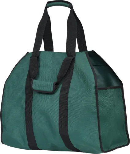 Miniatura 12 de ShelterLogic Soporte para leña y bolsa de transporte para leña repelente al agua de extremo abierto de 20 pulgadas, color negro