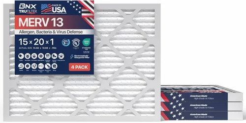 Miniatura 42 de BNX TruFilter - Filtro de aire 10 x 10 x 1 MERV 13, electrostático plisado, para aire acondicionado, HVAC y hornos, para alergias, polen, moho