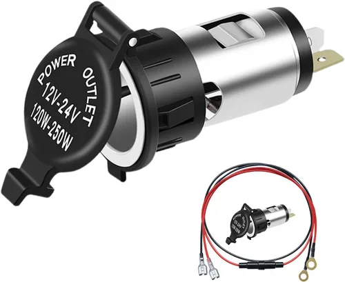 Enchufe para encendedor de cigarrillos, toma de corriente de 12 V, enchufe impermeable, cargador de alimentación USB universal y adaptador de