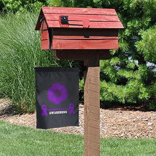 Miniatura 3 de Bandera de jardín de concientización sobre la enfermedad de Alzheimer de 12 x 18 pulgadas, cartel vertical de doble cara para decoración del hogar