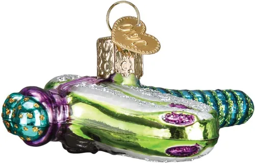 Miniatura 12 de Old World Christmas Adorno de cristal soplado de mariposa monarca para árbol de Navidad, decoración navideña artesanal, colección de insectos