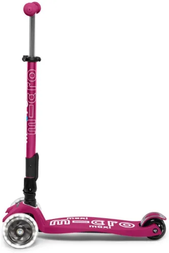 Miniatura 5 de Micro Kickboard – Maxi Deluxe plegable LED – Triciclo, inclinarse para dirigir, plegable para llevar – Micro patinete suizo diseñado para niños