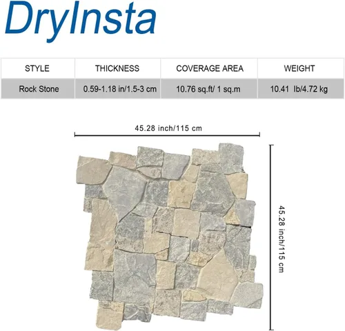 Miniatura 3 de Paneles de revestimiento de pared de piedra sintética Revestimiento de pared FRP 3D para interior o exterior Panel de revestimiento de piedra