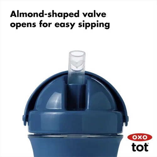 Miniatura 3 de OXO Tot Transitions - Vaso con pajita, 9 onzas, color azul marino