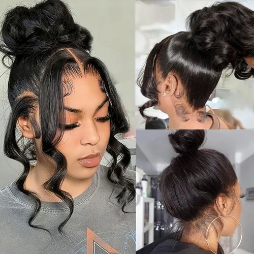 Miniatura 11 de catti 360 Lace Front Wigs Human Hair Body Wave 220 Density HD Lace Front Wigs Pre Plucked Full Lace Human Hair Wig for Women