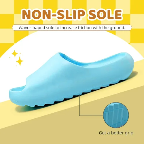 Miniatura 49 de Sandalias acolchadas para mujeres, hombres y niños, cómodas, antideslizantes, suaves, impermeables, para baño, ducha, sandalias acolchadas de suela