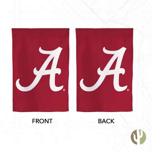 Miniatura 2 de Bandera de jardín de la Universidad de Alabama Crimson Tide Bama UA Banner 100% poliéster (diseño A)