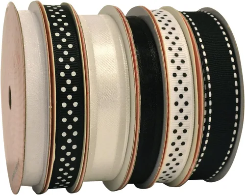 Miniatura 4 de Morex Ribbon Paquete de 6 cintas Sweet Petite de poliéster/nailon, Sweet Baby, 28 yardas
