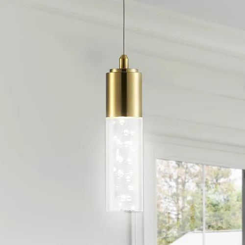 Miniatura 7 de JONATHAN Y JYL7221B Bolha 4.75 pulgadas de hierro acrílico de burbujas moderno minimalista integrado LED colgante clásico contemporáneo glamour