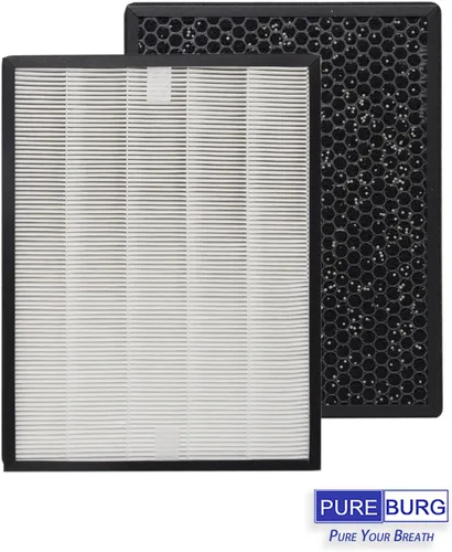 Miniatura 4 de PUREBURG XD6231 Juego de filtros de repuesto compatibles con Rowenta PU3030 PU3040 PU30808 Purificador de aire GENIUS PURE, 1 paquete de carbón