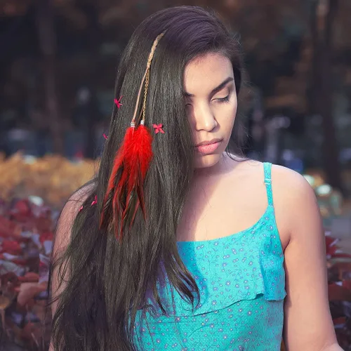 Miniatura 5 de Pinzas para el pelo de plumas, extensiones hippie hechas a mano con peine de clip, tocado de cuentas trenzadas tribales - 6