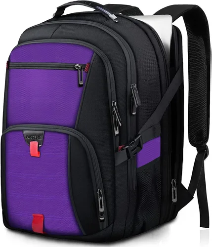 Miniatura 8 de ANTERK Mochila Extra Grande, mochila de viaje, resistente TSA resistente al agua de 17.3 pulgadas, mochilas de mano con puerto USB, mochilas Azul