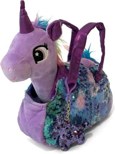 Miniatura 11 de Set de Mascotas de Peluche de Little Jupiter con Bolso - Animales de Peluche de Unicornio - Animales de Peluche para Niñas - Juguete de Peluche
