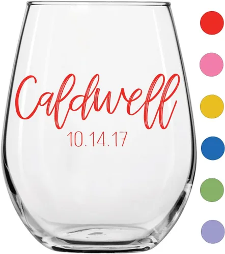 Miniatura 8 de Copa de vino personalizada impresa para el Día de la Madre de 16 onzas, regalos de cristal personalizados con nombre de mamá para mujeres, regalo