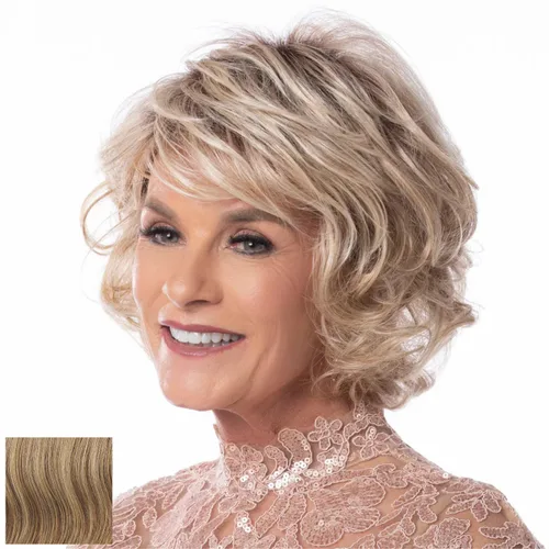 Miniatura 10 de Toni Brattin Encantadora peluca – Corte largo hasta el hombro con capas voluminosas y ondas de rizo suave cónicas – Fibra resistente al calor que se