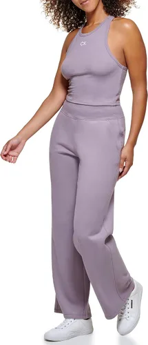 Miniatura 6 de Calvin Klein Performance Camiseta básica Calvin Klein con espalda cruzada para mujer, Lila ahumado