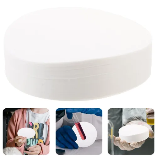 Miniatura 8 de Hemobllo Papel de filtro cualitativo, papel de filtro de laboratorio redondo de 2.8 in, papel de filtro de embudo de prueba de análisis químico