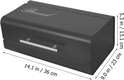 Miniatura 3 de Angoily Cubierta de contenedor de pan multifunción de metal para encimera de cocina, mantiene los productos horneados frescos durante más tiempo