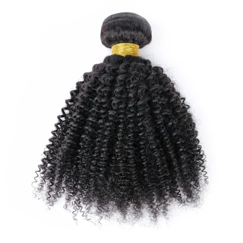 Miniatura 2 de Extensiones de cabello humano afro rizado 4B 4C Afro Kinky a granel de cabello humano virgen sin procesar para mujeres, negro natural, 8 pulgadas