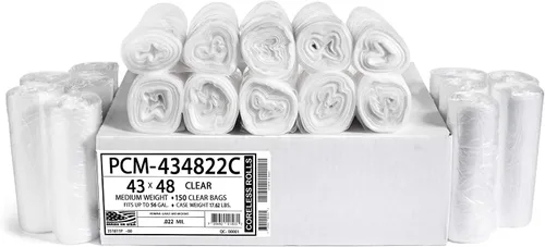 Miniatura 7 de Aluf Plastics Bolsas de basura transparentes de 4 galones y 6 micrones (eq) - 17 x 18 pulgadas - Paquete de 2000 - Para el hogar, oficina, baño