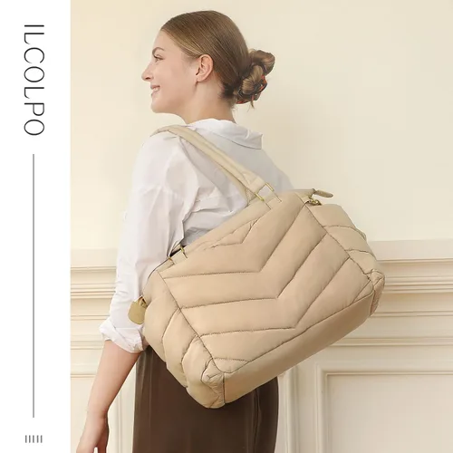 Miniatura 2 de Bolsa de pañales, mochila para pañales, bolsa de mano acolchada con funda para chupete, ligera mamá para hospital, hinchada con 10 bolsillos, bebé