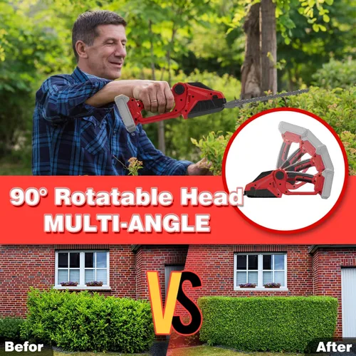 Miniatura 5 de Cortasetos inalámbrico para batería Milwaukee M18 (sin batería), mini tijeras de césped inalámbricas de 2200 RPM, cortasetos eléctrico de mano 2