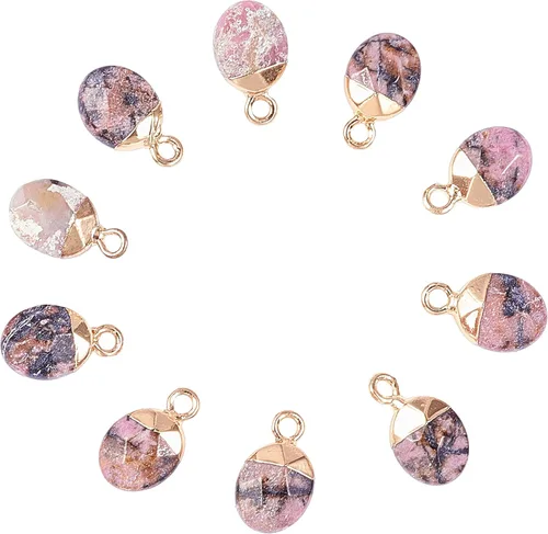 Miniatura 10 de DanLingJewelry 1 dije de corazón de cuarzo rosa natural con piedras preciosas y corazón de cristal curativo para mujeres y niñas