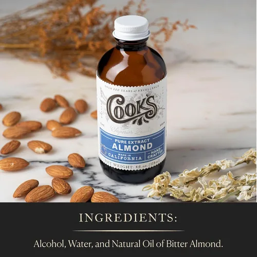 Miniatura 2 de Cook's, Extracto de almendra pura para hornear, cocinar y mezclología, extracto aromatizante de almendra libre de alérgenos, 4 onzas