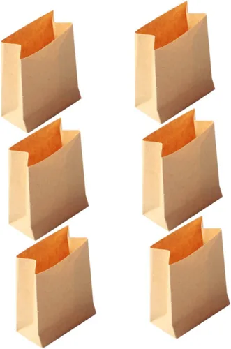 Mini bolsas de papel para casa de muñecas, 6 bolsas de hornear en miniatura y accesorios de decoración de casa de muñecas, 1.57 x 1.18 x 0.59