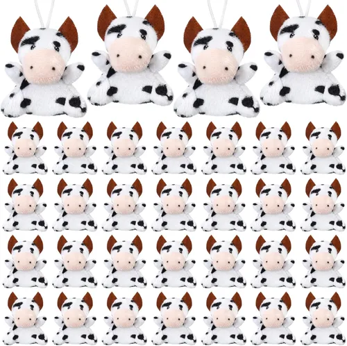 Miniatura 9 de Shappy 50 piezas de mini juguetes de peluche pequeños de animales pequeños a granel, lindos llaveros de peluche para regalo, fiesta, premio