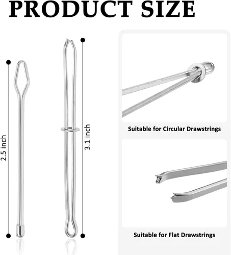 Miniatura 2 de Roowest 30 cordones de repuesto con cordón de 66 pulgadas XL con cordón para ropa de repuesto con 2 piezas flexibles fáciles de enhebrar