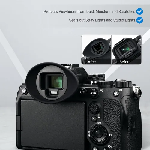 Miniatura 6 de [Versión grande] A7IV A7RV A9III A7SIII A1, visor de cámara para Sony Alpha A7M4 A7R5 A9M3 A7S3 A1, extensión giratoria 360 diseño ovalado