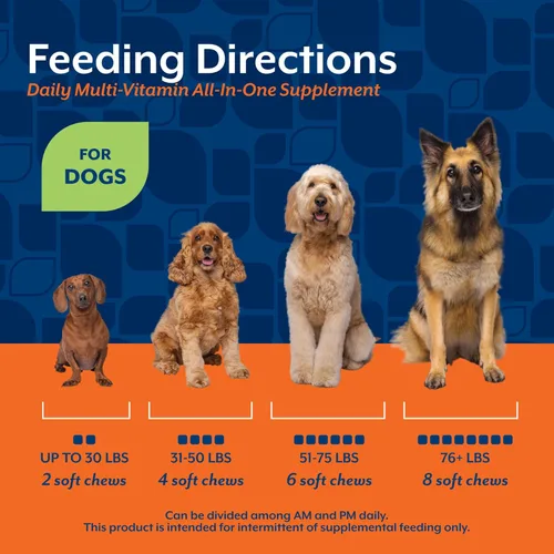 Miniatura 6 de NaturVet Suplemento Todo en Uno para Perros - para el Apoyo de las Articulaciones, Digestión, Cuidado de la Piel y el Pelaje – Multivitamínico