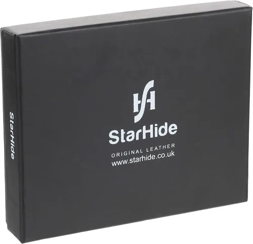 Miniatura 7 de StarHIDE - Cartera de piel con bloqueo RFID para hombre, con ventana de identificación y monedero, color marrón