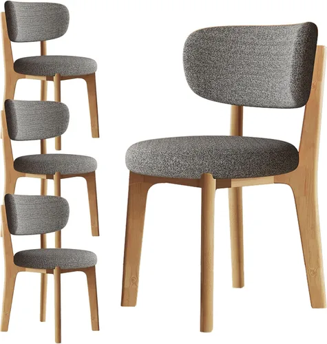 Miniatura 23 de Sillas de comedor de nogal, juego de sillones 2/4, juego de comedor moderno de mediados de siglo con patas de madera silla de comedor para cocina