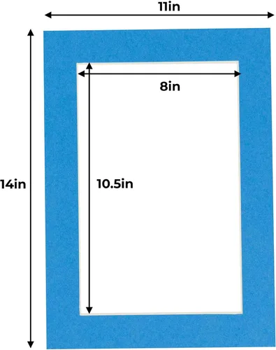 Miniatura 68 de 8.5x11 Mat for 11x14 Frame - Precut Mat Board Acid-Free Brown 8.5x11 Photo Matte Made to Fit a 11x14 Picture Frame, Premium Matboard for Family