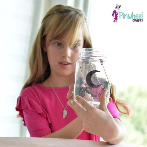 Miniatura 8 de Pinwheel Crafts Linterna de hadas de juguete para niños de 6 a 8 años de 8 a 12 años o más, haz tu propia luz nocturna, regalo de tarro de hadas