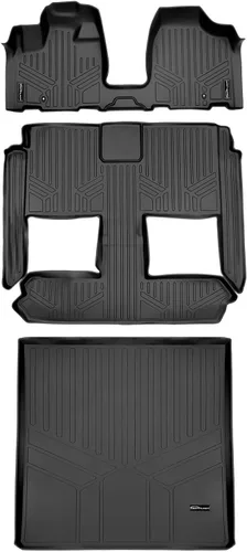Miniatura 13 de SMARTLINER Tapete para maletero de carga detrás del asiento de la tercera fila compatible con Chrysler Town & Country 2008-2016