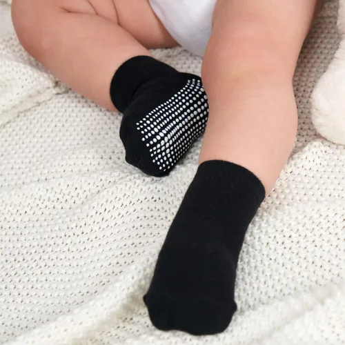 Miniatura 9 de ZAPLES Calcetines tobilleros antideslizantes para bebés con agarre antideslizante para niños y niñas, corte bajo para bebés y niños pequeños